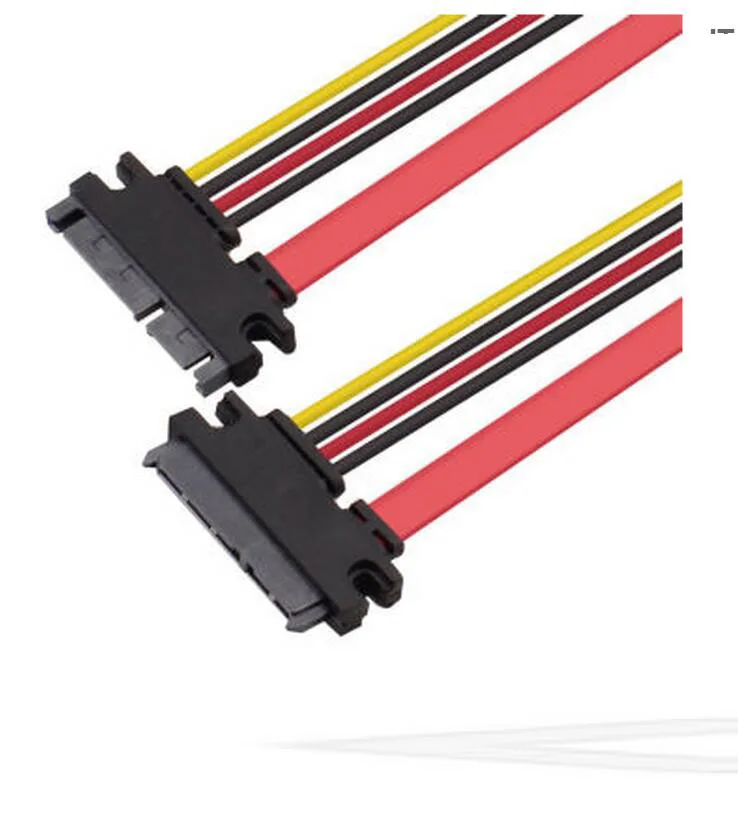 22 Pin 7 + 15 Male to Female Serial ATA SATA Data Power Extension Cable