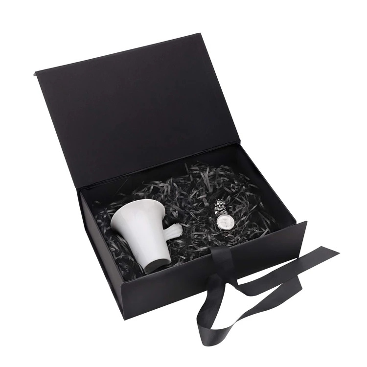 2022 baiwo Luxury Custom Black Printed Trapezoid Square Rigid Magnet Cardboard Magnetic Cap Baseball Cap Box Packaging