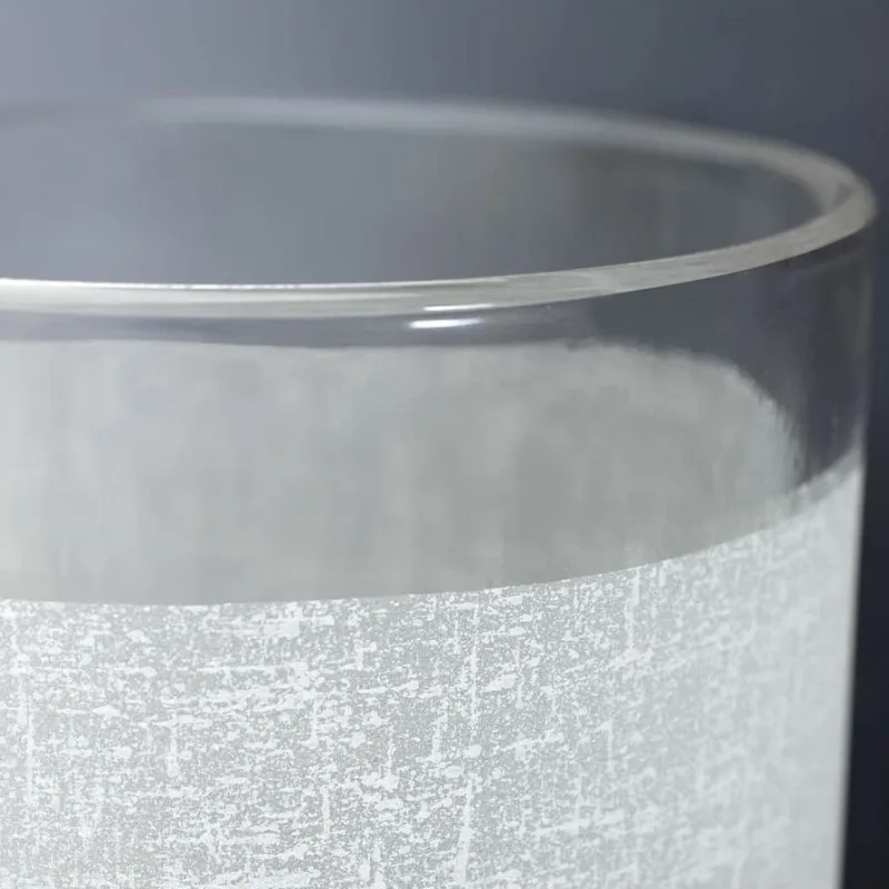 White Linen Frosted Glass Lamp Shade Cylinder Light Fixture Lampshade Replacement Globe for Chandelier Pendant Light