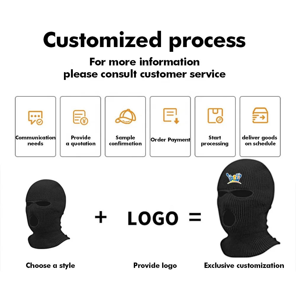 Chinese wholesale plain adult men autumn winter Embroidery acrylic Ski face Mask beanie balaclavas knitted hat cap supplier