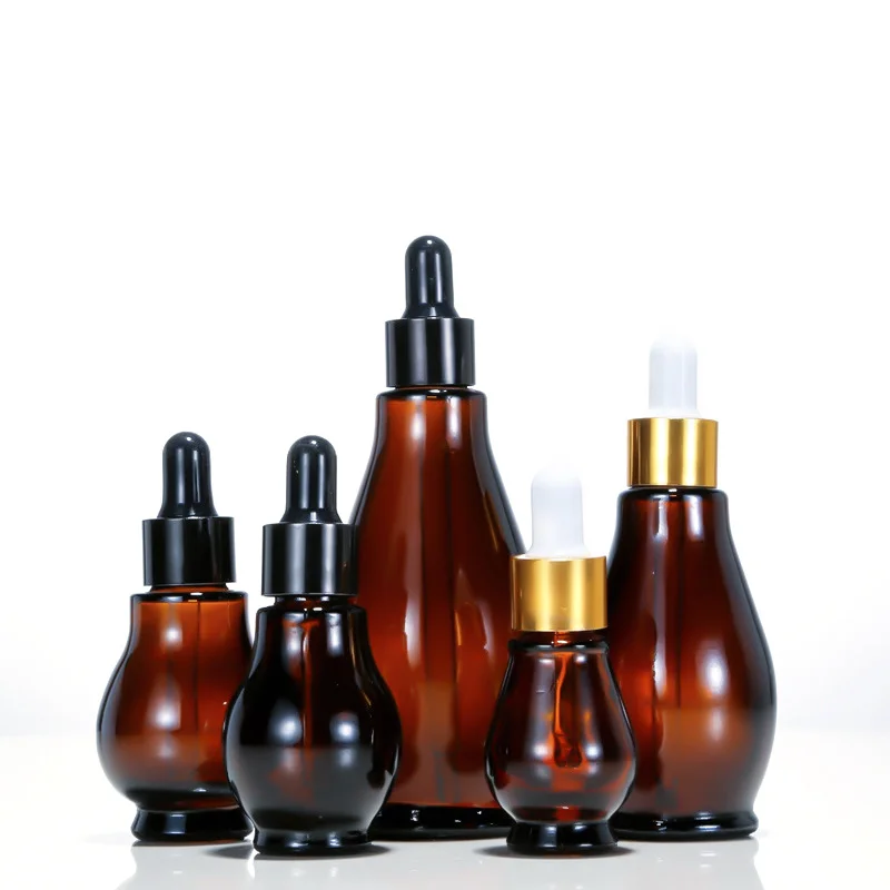 Glass Dropper Bottle Modern Eye Empty Essential Oil Bottles 30ml Skincare Packaging With Box Customize