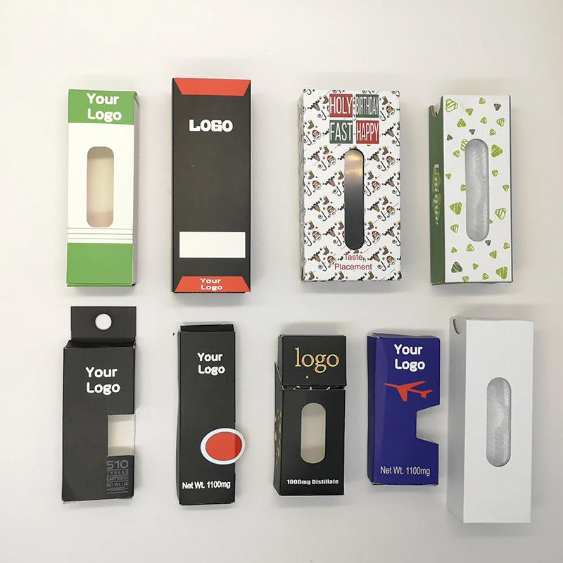 
USA 510 Oil Cartridges Blister mylar bag Empty child proof OEM Wax Plastic Bags Cbd cartridge Packaging Printing Boxes 