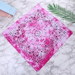 100% Cotton Tie Dye  Outdoor Multiple Headwear Paisley Square Bandana
