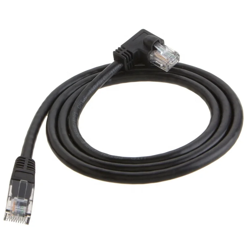 Cable Down or Up 90 Degree Angled RJ45 Extension Cable Ethernet Patch Cord