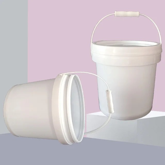Recyclable 3L Plastic bucket with Tear Strip Sealed Lid Barrel For Packaging Factory Sale food grade plastic pail with handle