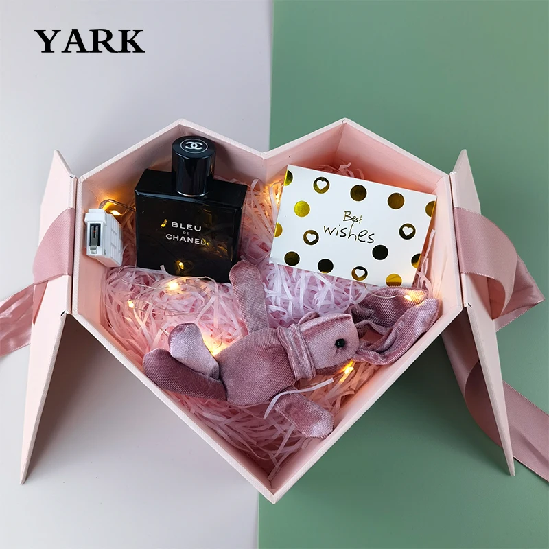 Custom Heart Shaped Gift Box Set For women I Love You Heart Gift Box Valentines Day Gift 2023