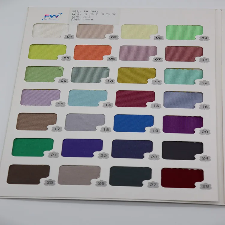 
Factory wholesale soft viscose spandex rib knitted cloth fabric 