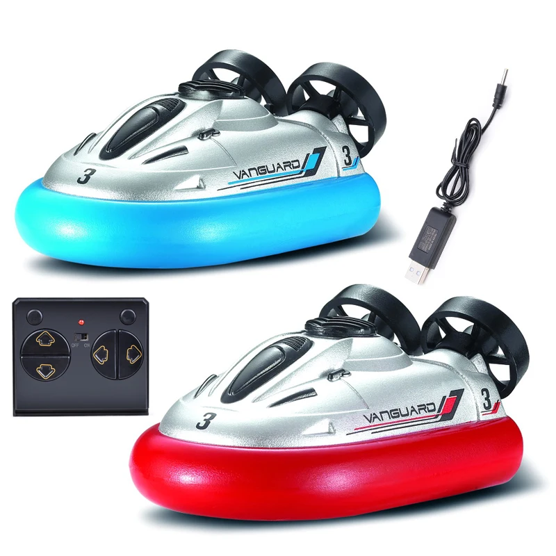 2.4Ghz Radio Control Waterproof Electric Boat Model Land Water Mini Remote Control Air Cushion Ship Toy Rc Hovercraft For Kids