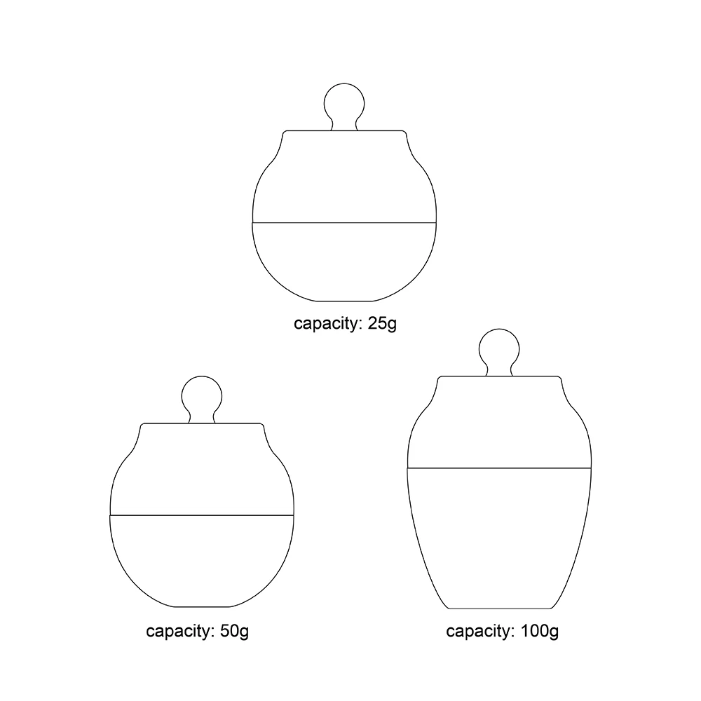 100 ml luxury glass jars packaging for cosmetics