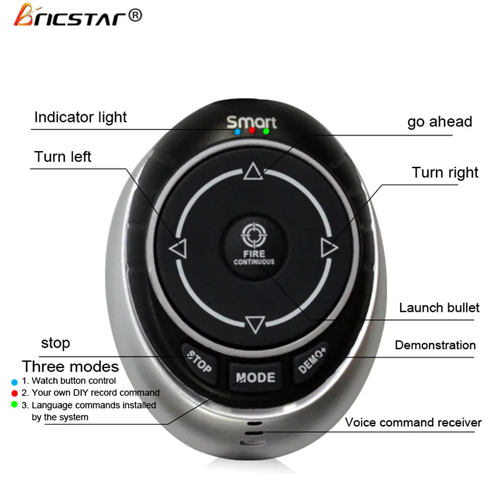 Bricstar watch voice control car shooting bullet china remote control car toys, soft bullet toy with voice recorded function