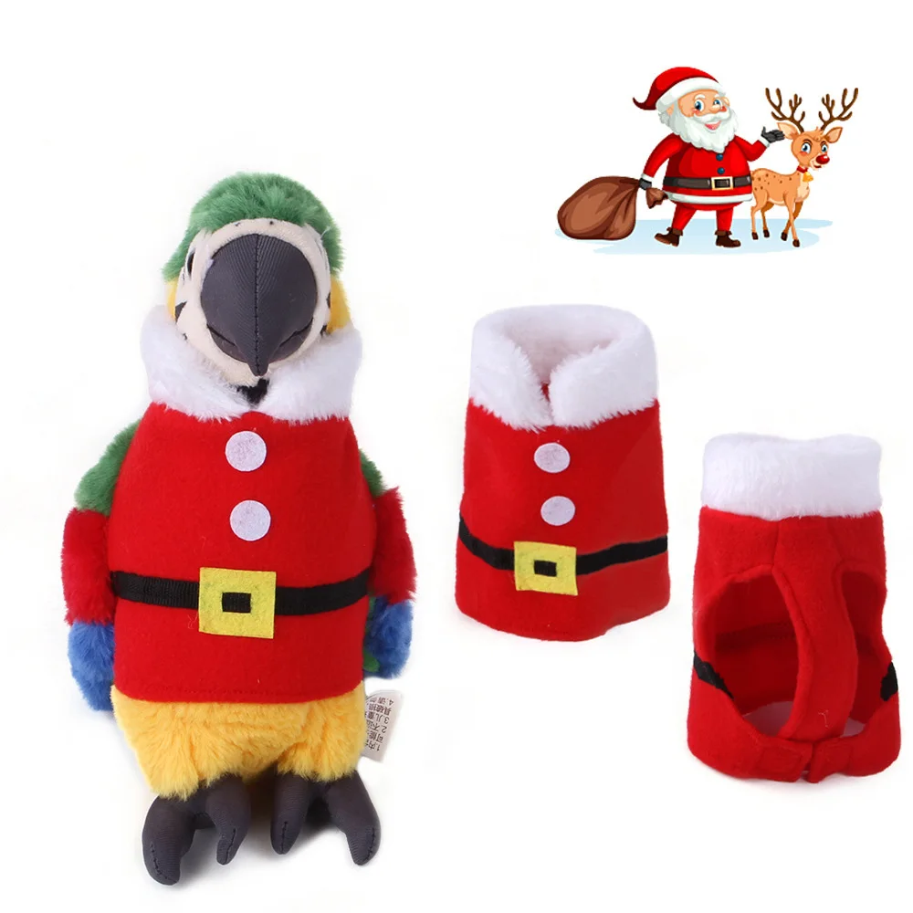 Coat Christmas Pet Clothes Winter Coat Pet Bird Clothing Christmas Bird Clothing Parrot Cute Birds Santa Claus Shape Costume