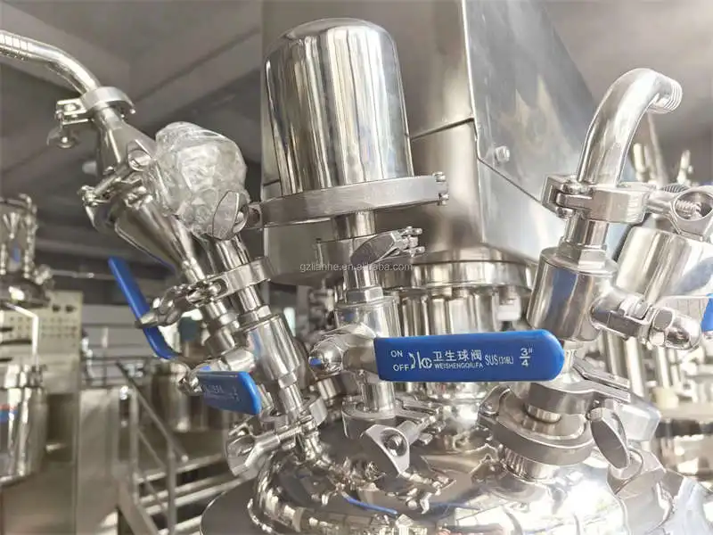 Brand New Product Toothpaste Making Machine Cosmetic Cream Vacuum Emulsifier Mixer Mayonnaise Vacuum Homogenizing Mixer