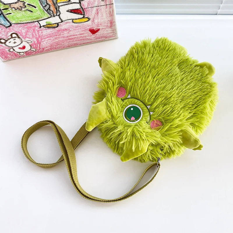 New Style  Cute And Funny Personality Plush Toy Embroidered Lovely Monster Imagine Stuffed Doll Bag For Students&Girls&Kids