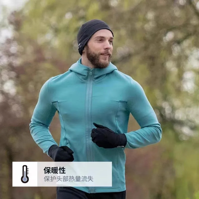 Winter Warm Outdoor Solid Color Running Hats Customized Embroidered Logo Windproof Sport Beanie Skull Cycling Knitting Cap