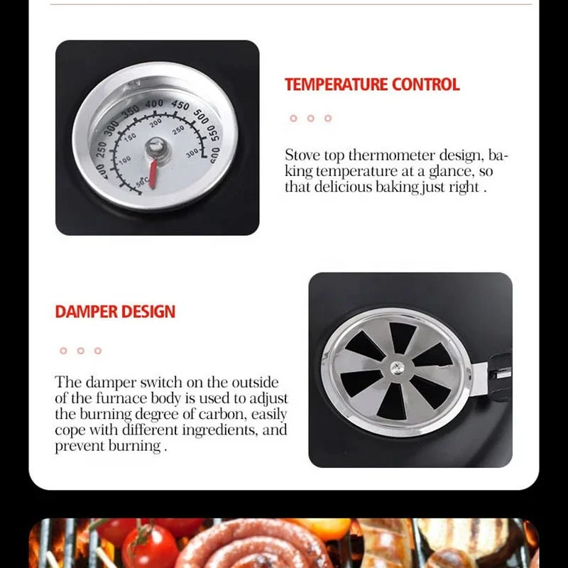 Multifunctional 3 Layers Heavy Duty Commercial Charcoal Outside Bbq Kitchen Camping Bbq Grill Stove