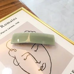 Big Acetate Barrette Hair Clip For Women 34 Colors Acrylic Spring Clips Fashion Fancy Hair Grip Elegant Silver Hair Accessories