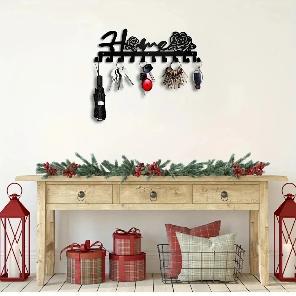 Metal Wall Key Holder Key Holders Hooks Organizer Hanger Rack Metal Key Hook for Wall