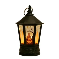 Christmas Halloween New Year Golden Retro Kerosene LED Lantern Lamp Light Holiday Decoration Camping Lantern for Festival