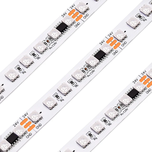 High Quality Smd5050 Rgb Ws2811 60led/m 5m/roll Led Flexible Led Strip Addressable 12v