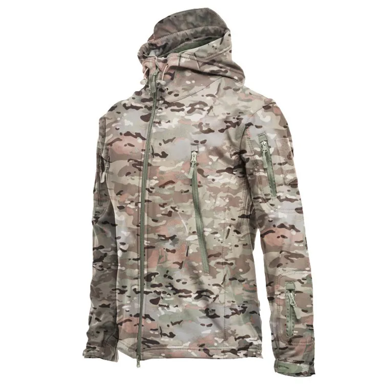 Sharkskin softshell jacket Camouflage  sports winter jacket  waterproof outdoor jacket