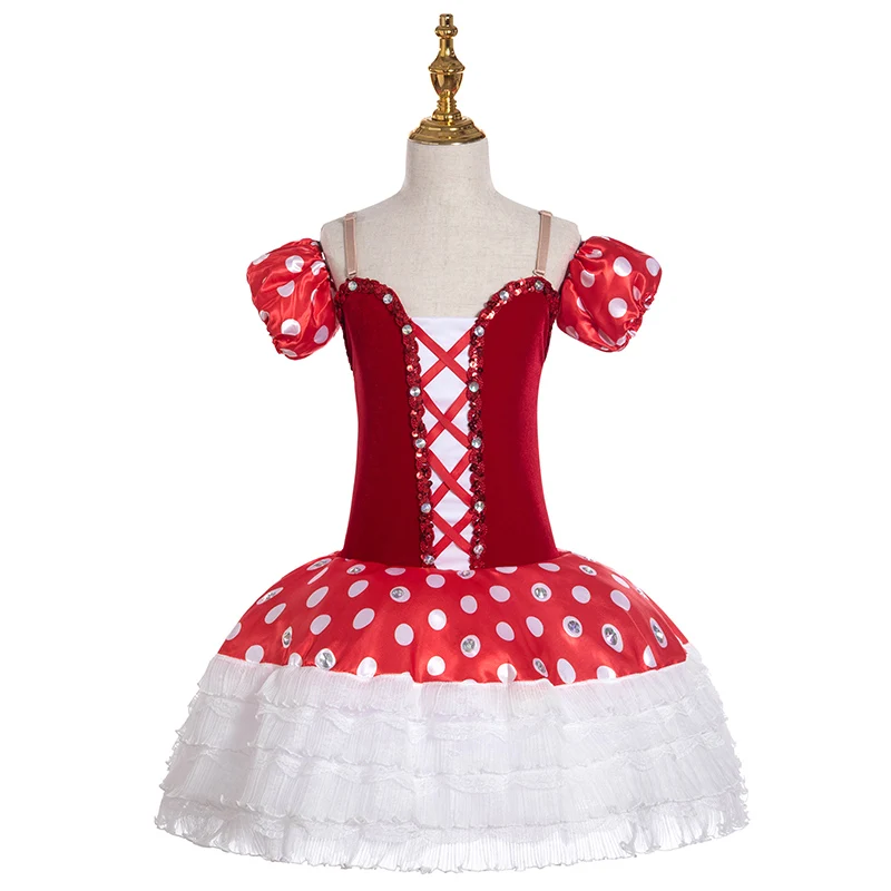 2024  Red Ballet Tutu Skirt Women Dress Long Vestidos For Girls Performance Clothing Swan Belly Dance Skirts