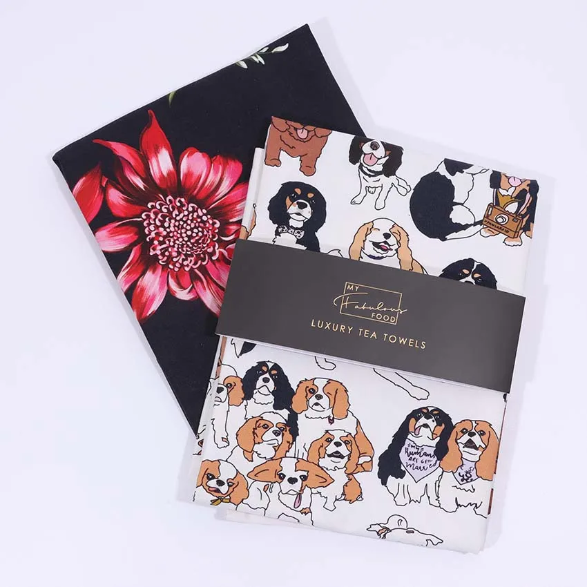 HOSHOM 2024 stocked printed polyester 350gsm sublimation blank plain waffle kitchen tea towel hand for heat press printing