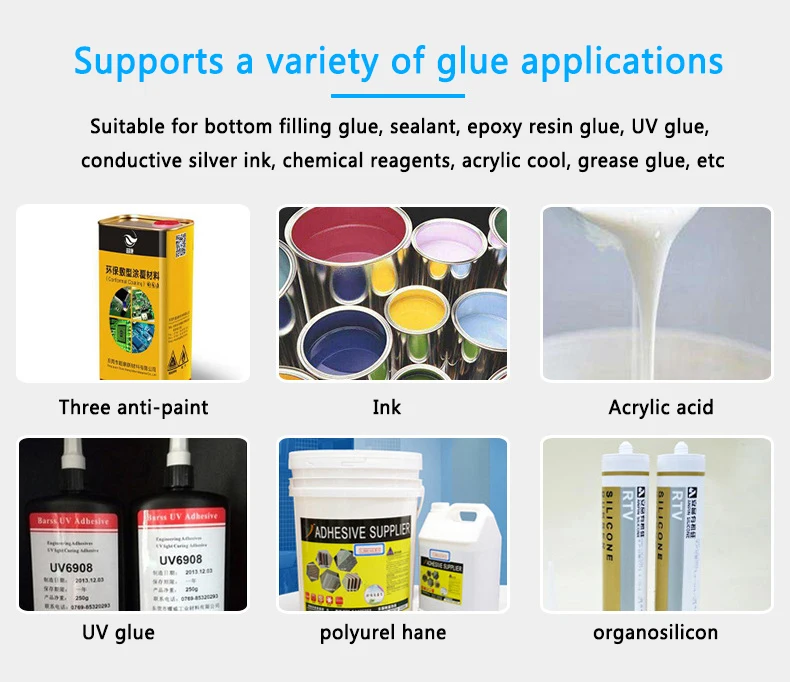 Glue Dispenser Automatic Machine Four Axes  Glue Dispensing Machine With R Rotary Axis automatic glue dispenser machine