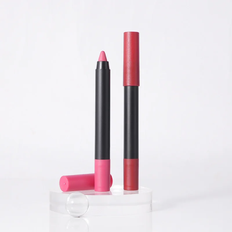 OEM Custom Logo Matte Pink Lipliner Pencil Long Lasting Waterproof creamy vegan private label Long Lasting water proof lip liner