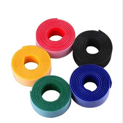 Factory Double sided back to back hook and loop fabric tape roll with high quality custom logo
