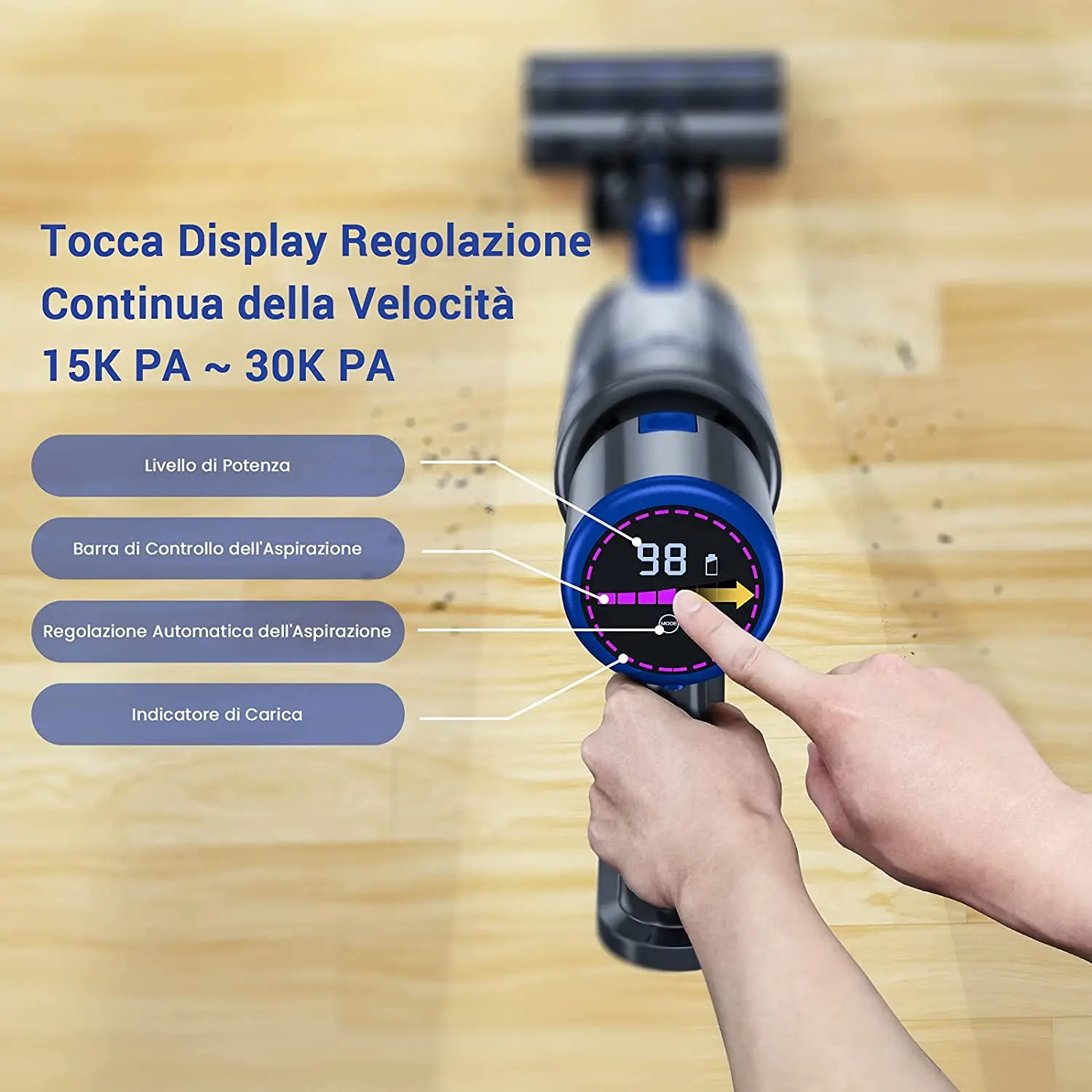 Whole Sale  30Kpa Handheld Led Headlight Wireless  High Quality  350W Vacuum  Cleaner