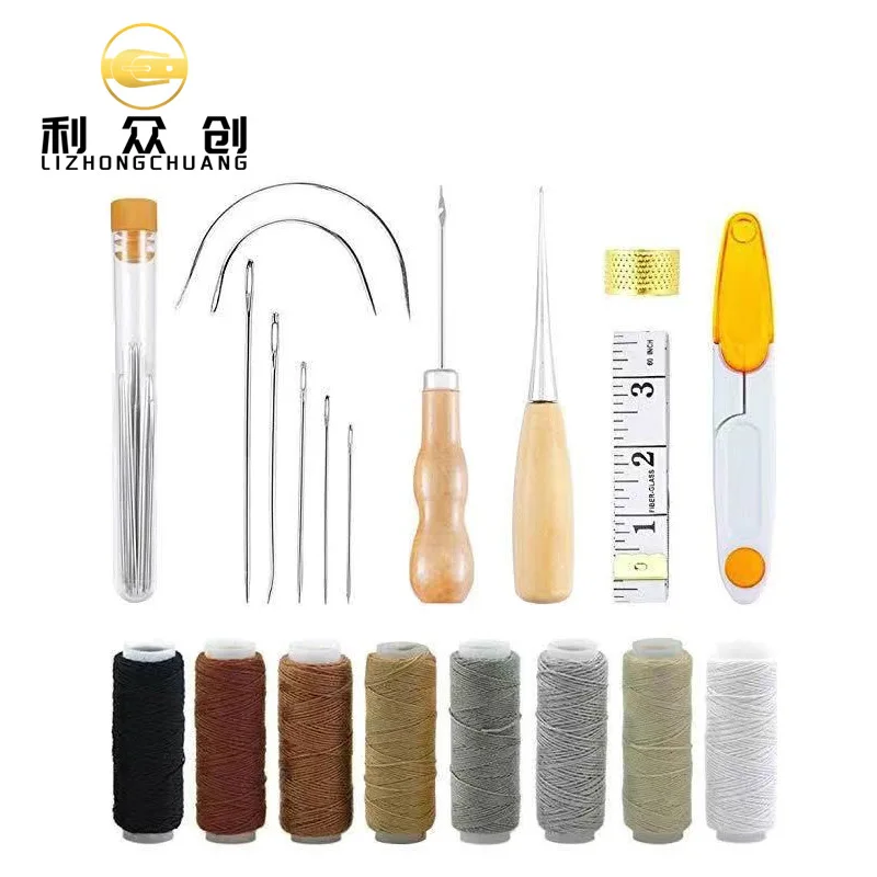Repair Kit Leather Craft Sewing Tools Needles Canvas Thread Seam Rippers Stitching Needles for Repair Kit