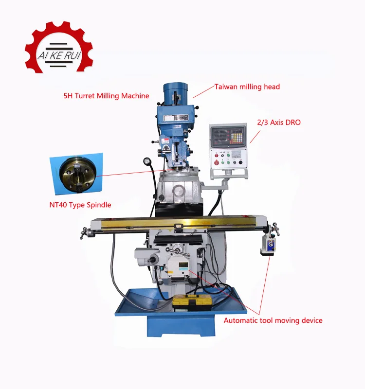Mazak Machine tools supply 5H turret milling machine with optional digital display