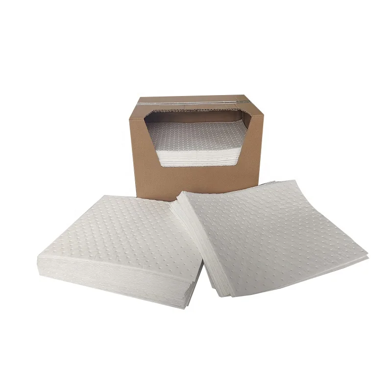 100% pp 40*50cm 180gsm dimpled oil absorbent pads