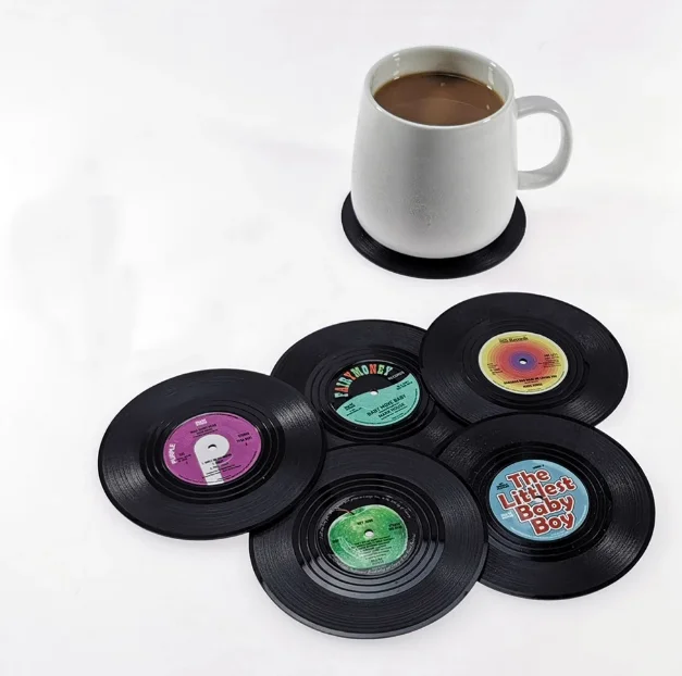 Table Kitchen Accessories Anti-slip Coffee Coasters Music Drink Mug Cup Mat