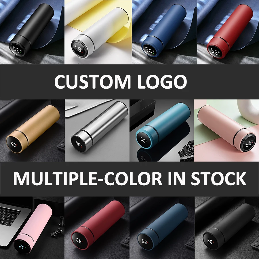 Wholesale Smart Water Bottles With Led Temperature Display Cups Thermos Flasks With Boxes
