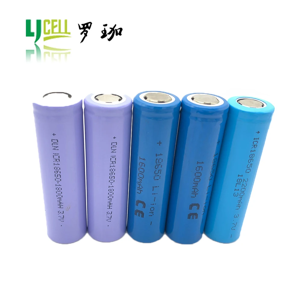 li-ion rechargeable battery 3.7v 2200mah ICR18650 with 2 pins
