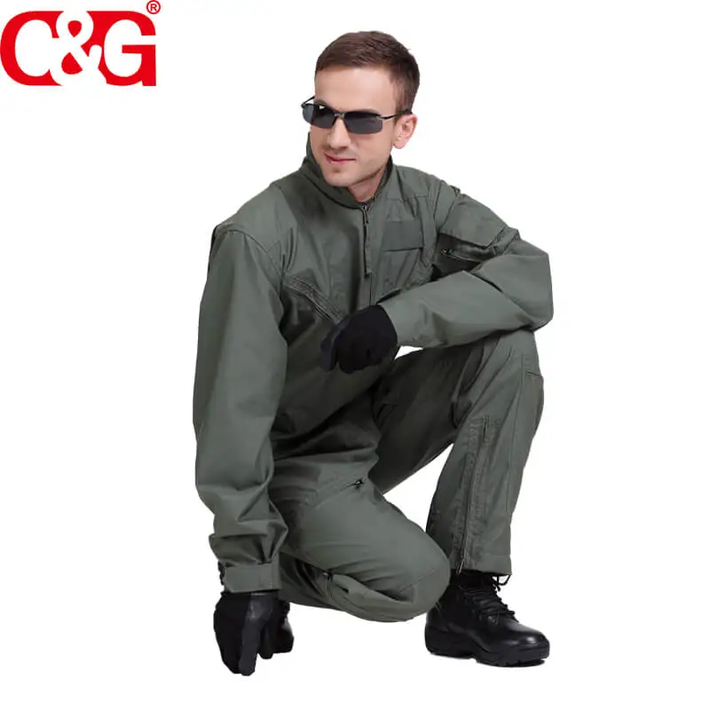Nomex Fighter Pilot Uniform Olive Green Pilot Overalls Flight Suit