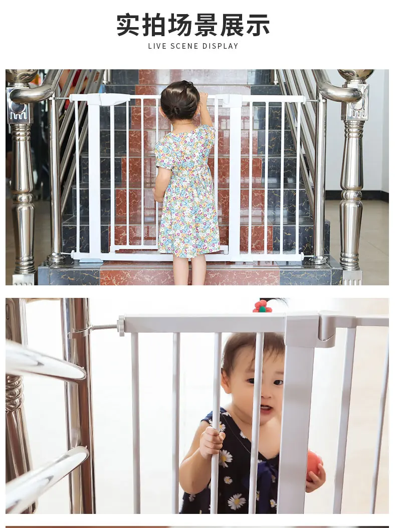 China Design Golden Supplier Custom Design Easy Install Steel Baby Safety Gate For Children