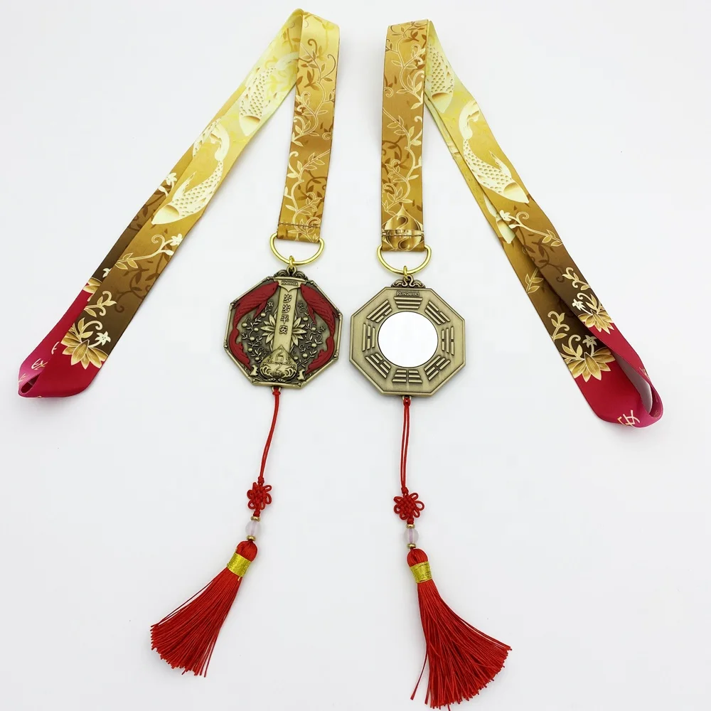 Wholesale Commemorative Custom Marathon Race Metal Award 3D Medals with Chinese Knot