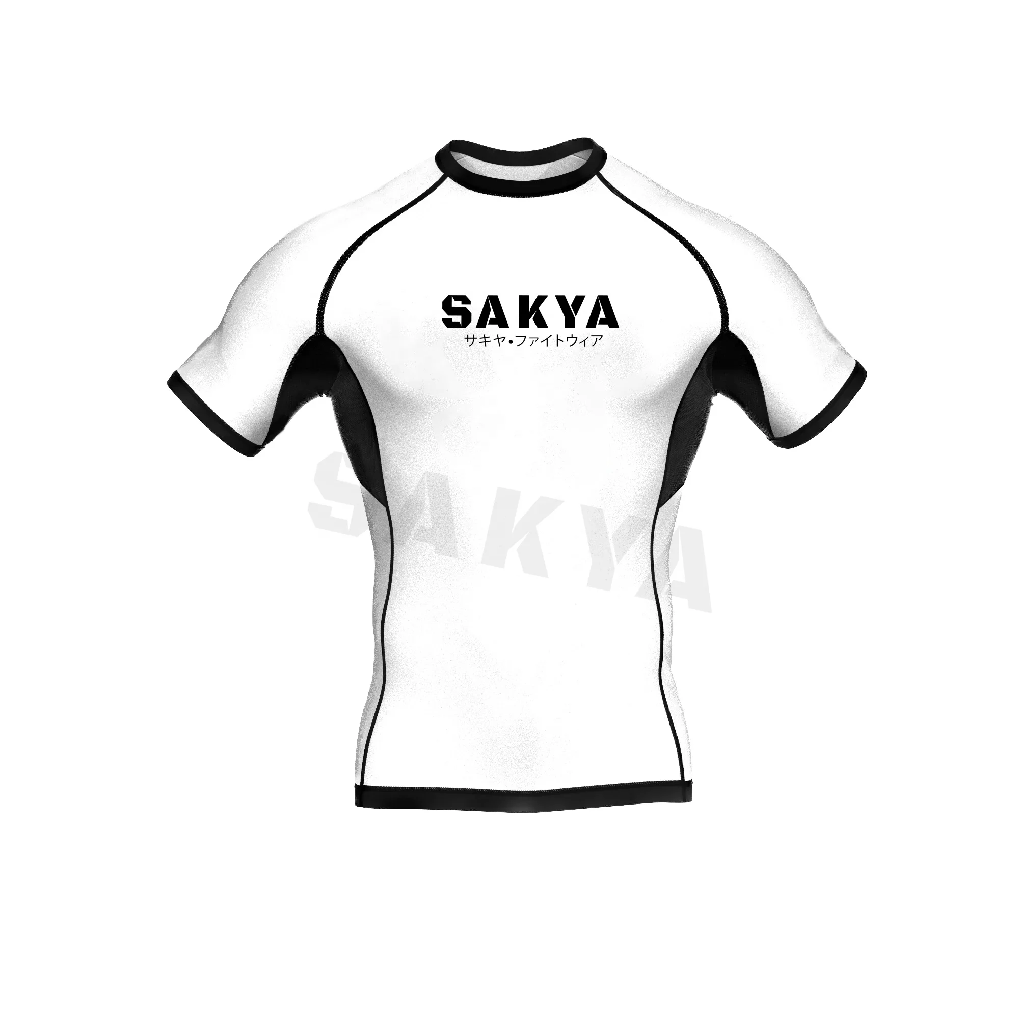 2023 Customized Design Plain MMA Blank Rash Guard BJJ Rash Guard With Your Logo / Custom Design Made Logo Jiu-Jitsu Rash Guard