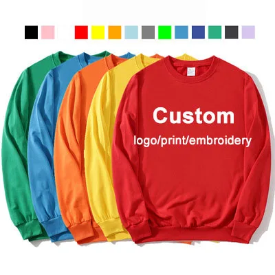Custom streetwear mens sweatshirt basic pullover plain crewneck sweatshirts
