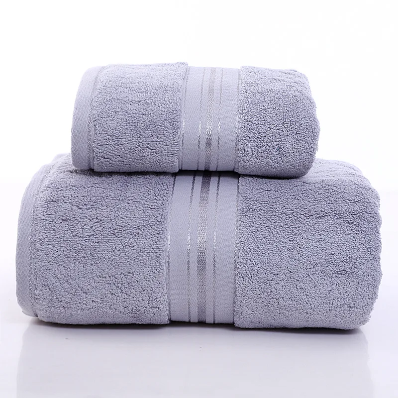 100% cotton soft luxury super thick bath towel set highly absorbent large multi-function for home