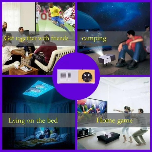 
2021 new drop shipping J9 LED Portable Pocket Mini Projector Home Media Movie Player Support 1080P HDMI-compatible/USB/AV/CVBS 