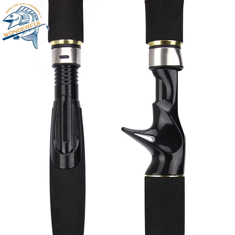 Wholesale 2.1-3M M Short Lure Fishing Pole Carbon 4 Sections Portable Plug Long-range Straight Handle Light Fishing Rod