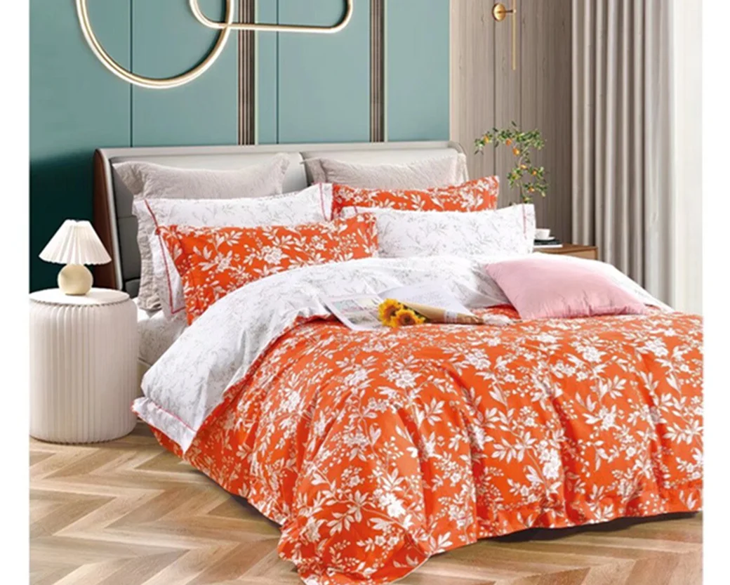 Floral Duvet Comforter Cover Bedding Set King Size-cotton Print Lightweight Elegant Aesthetic Microfiber Bedcovern Resistant