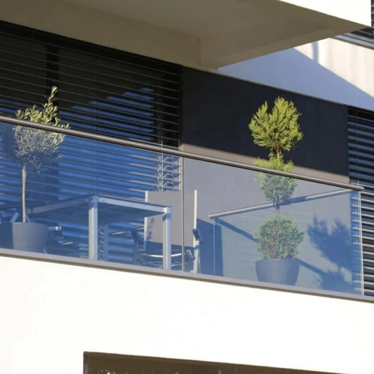 glass guardrail High Quality Outdoor Aluminium Glass Screen Handrail Cheaper Price Balustrade Aluminum Glass Railing Balcony