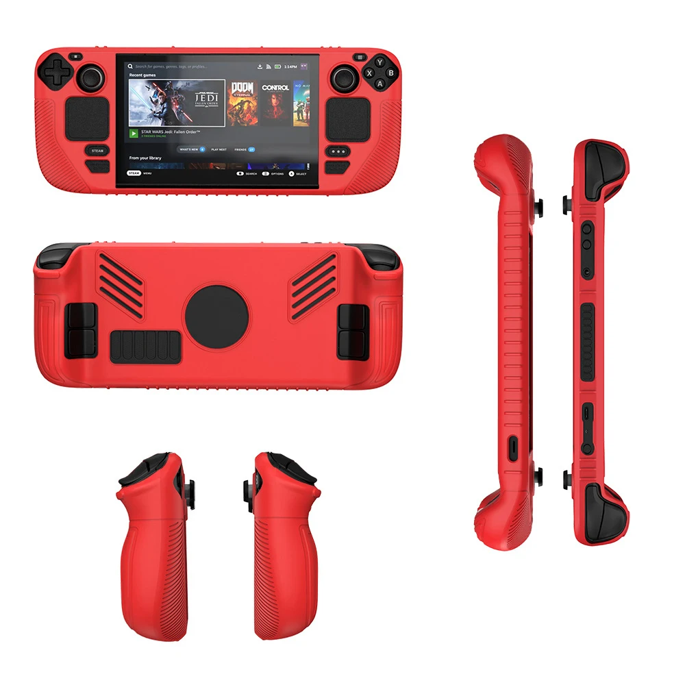 2022 New Steam Deck Console All Inclusive Silicone Sleeve Non Slip Shockproof Protection Handle Sleeve Soft Protective Case