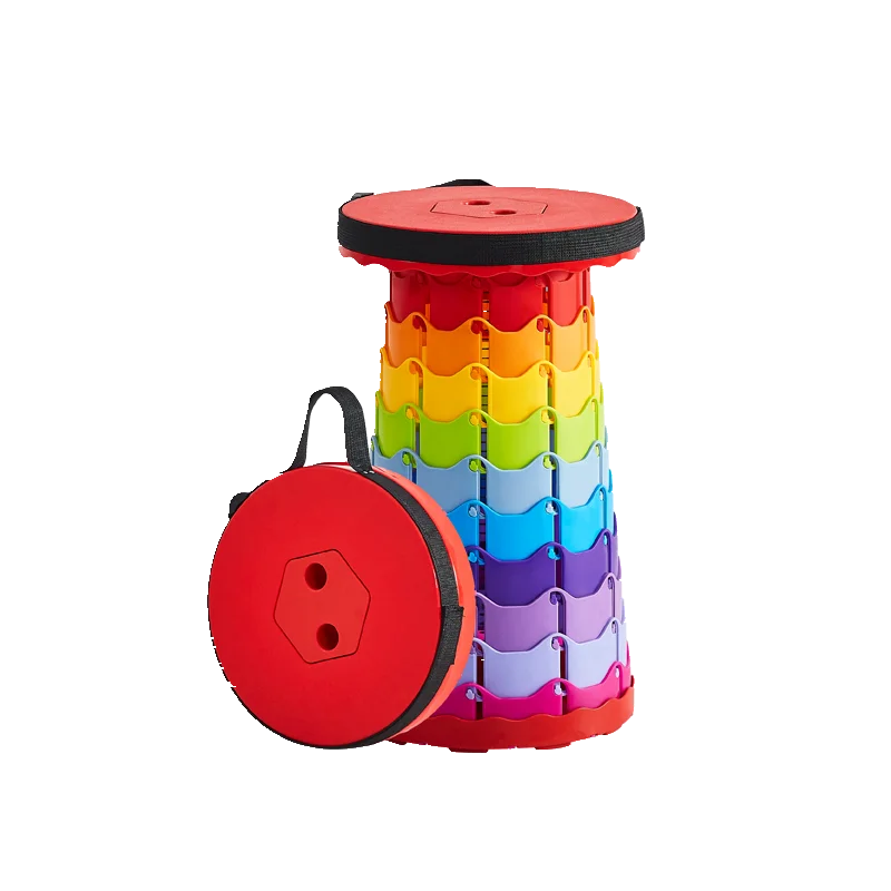 Plastic  Outdoor Camping Travel Stool  Portable Retractable Foldable Height Adjustable Telescopic Stool