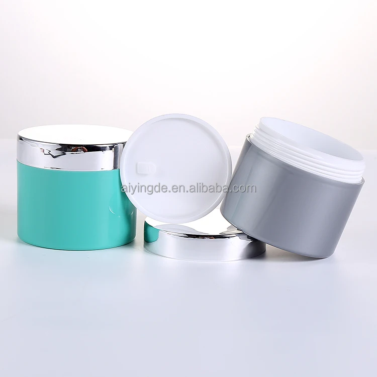 200ml/250ml Matte Black Surface PP Cream Jar with Rose Gold Lid for Hair Wax cream jar with gold black sliver aluminium cap