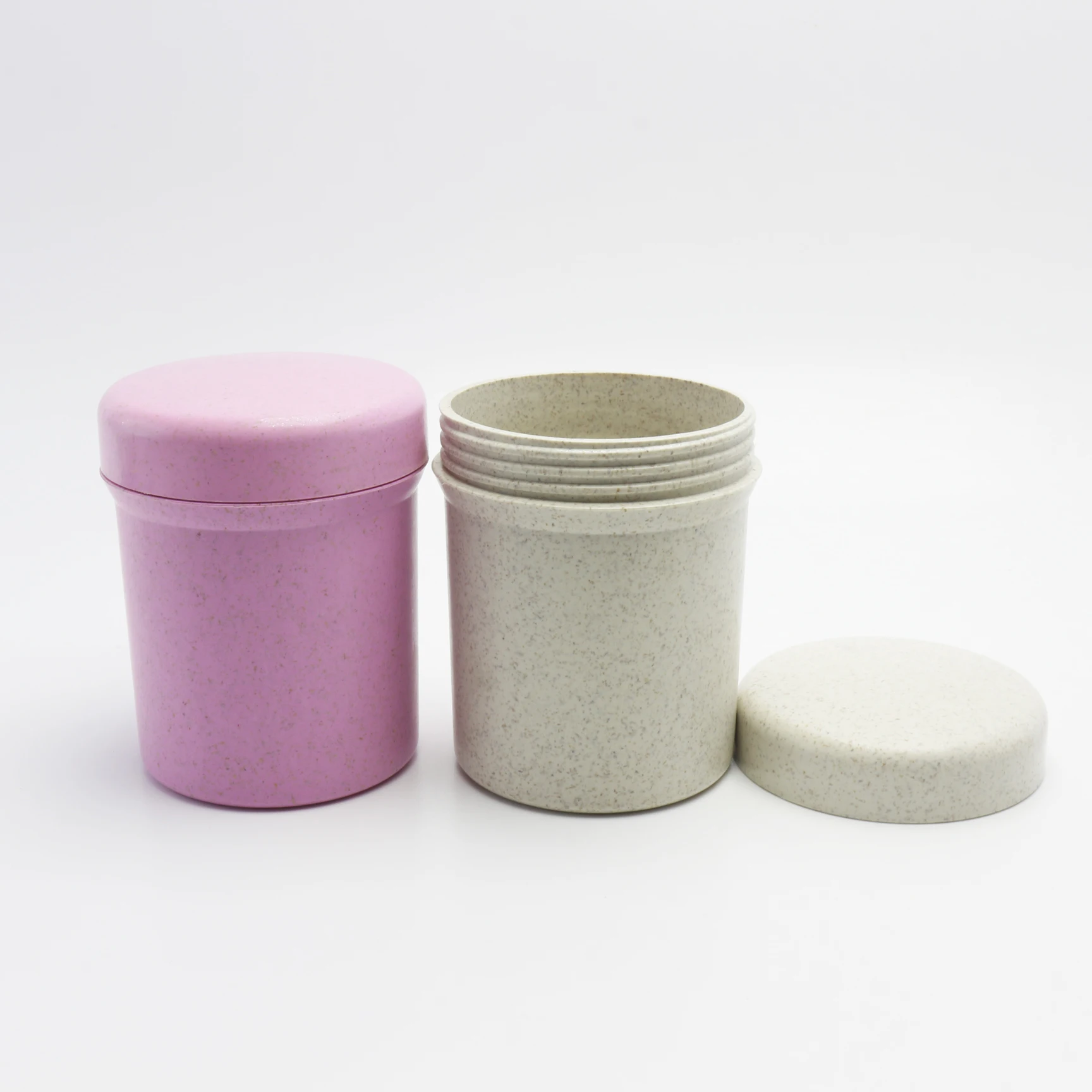 15g 30g 50g 100g 250g compostable container biodegradable wheat straw jar PLA plastic cosmetic jar PLA-63AN